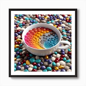 Rainbow Coffee Art Print