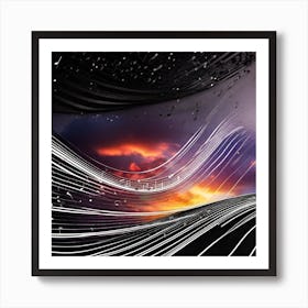 Music Notes In The Sky 24 Art Print