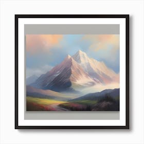 Mountain Landscape Painting Art Print