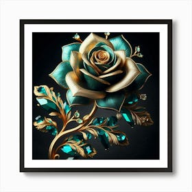 Rose Brooch Art Print