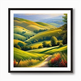 Path Through The Hills Art Print