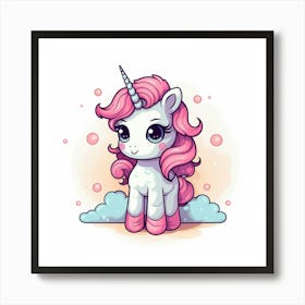 Cute Unicorn 610 Art Print