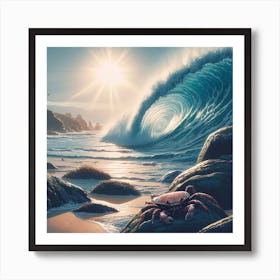 Ocean Wave Canvas Art Art Print