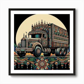 Truck Art Design Inspired By Pakistani Culture And Traditions (2) Art Print