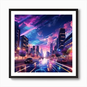 City Skyline 2 Art Print