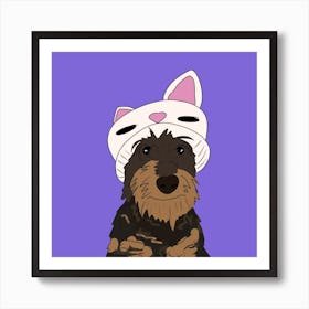 Mr Morris the wirehair Dachshund  Art Print