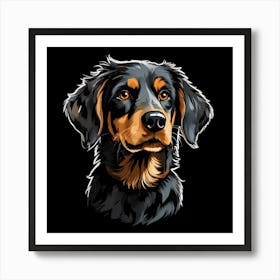 Vector Canine Pet Animal Dog Puppy Fur Tail Snout Breed Domesticated Furry Companion Lo (1) Art Print