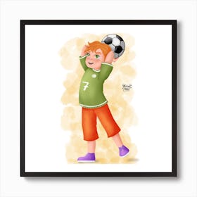 Soccer Boy Art Print
