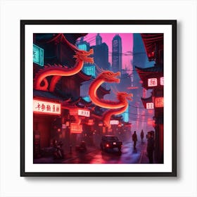 Chinese Dragons Art Print