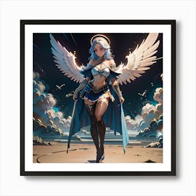 Angel Hd Wallpaper 1 Art Print