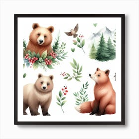 Bears 3 Art Print