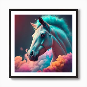 Horse In The Clouds Art Print