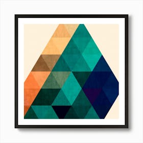 Colorful triangles in harmony 1 Art Print