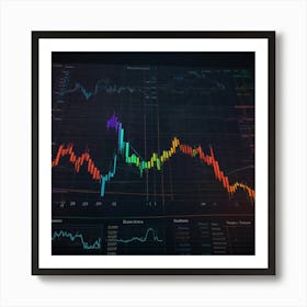 Stock Market Graph Art Print