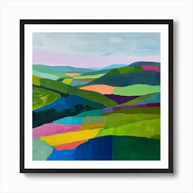 Colourful Abstract Dartmoor National Park England 3 Art Print