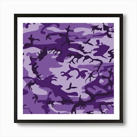 Purple Camouflage, Urban Camouflage, Military, Army Art Print