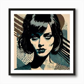 Dystopian Muse An Abstract Female Portrait Art Print