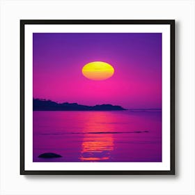 Sunset Over The Sea Art Print