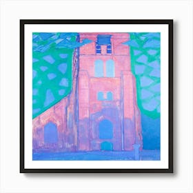 Piet Mondrian S Church Tower At Domburg (1911) Art Print