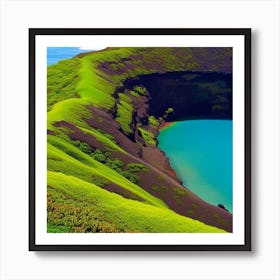 Green Crater Art Print