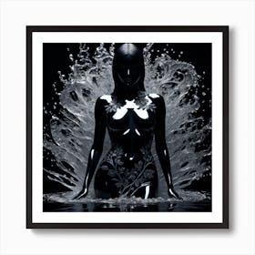 Woman In Water 3 Art Print