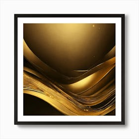 Abstract Gold Background Art Print