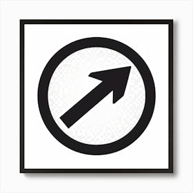 Business Navigation Icon Featuring A Curved Arrow Pointing Upward Encapsulated Within A Round Picto (4) Art Print