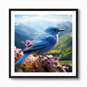 Blue Bird Art Print