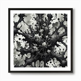 Black Splatters 2 Art Print