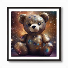 Teddy Bear In Space 16 Art Print