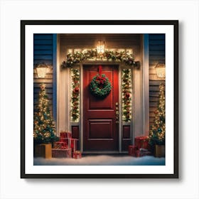 Christmas Door 107 Art Print