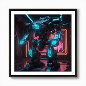 Futuristic Robot 60 Art Print