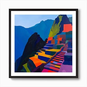 Abstract Travel Collection Machu Picchu Peru 1 Poster