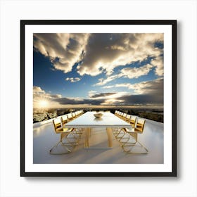 Dining Table In The Sky 1 Art Print