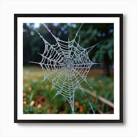 Dewy Spider Web Art Print