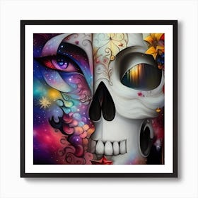 Day Of The Dead Skull Art Print