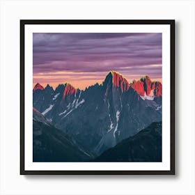 Sunset In The Mountains art print 1 Art Print