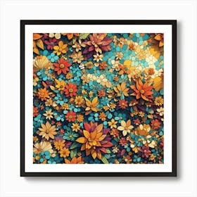 Abstract Floral Pattern Art Print