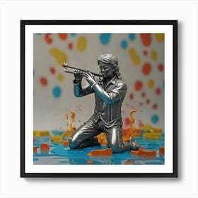 Playing Flute Art Print