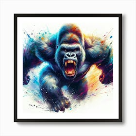 Gorilla Painting 3 Art Print