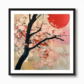 Dadaism Art, Abstract sakura Art Print