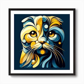 Scottish Fold Cat 01 Art Print