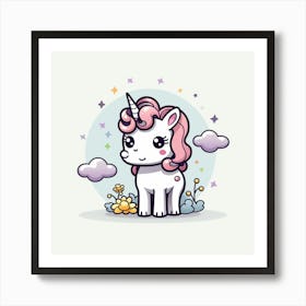 Cute Unicorn 647 Art Print