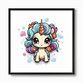 Cute Unicorn 675 Art Print