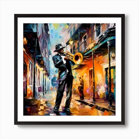 New Orleans Street Musician 1 Art Print