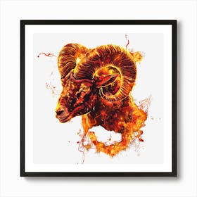 Aries sign png Art Print