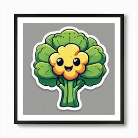 Broccoli Sticker 3 Art Print