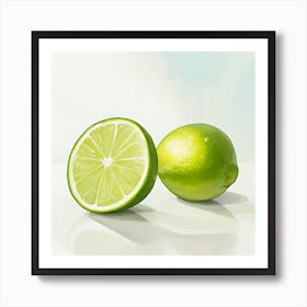 Watercolor Lime Art Print