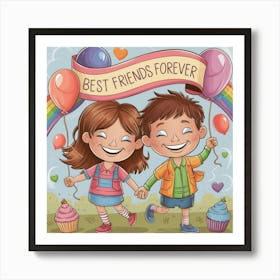 Best Friends Forever 1 Art Print