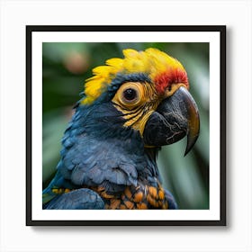 Black Yellow Bird Art Print